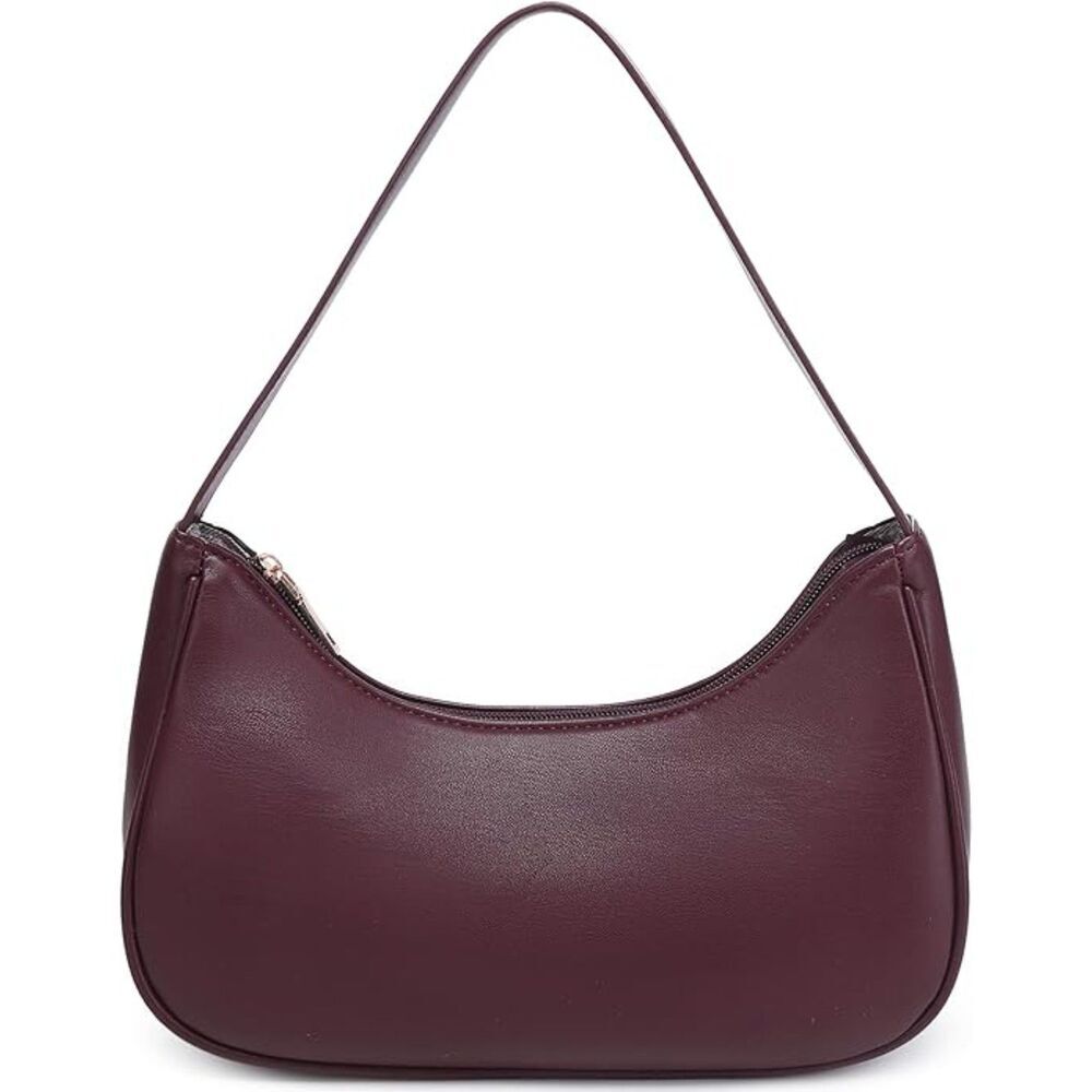 Women Wine Red Imported Fashion Mini Clutch Underarm Purse Hobo Mini Tote Bag